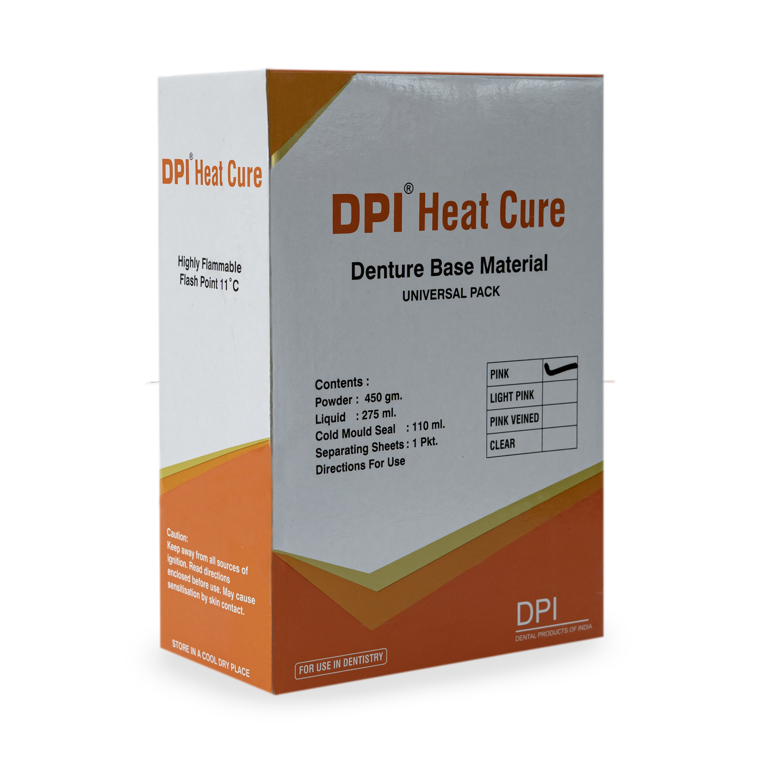 DPI Heat Cure Denture Base Material Universal Pack