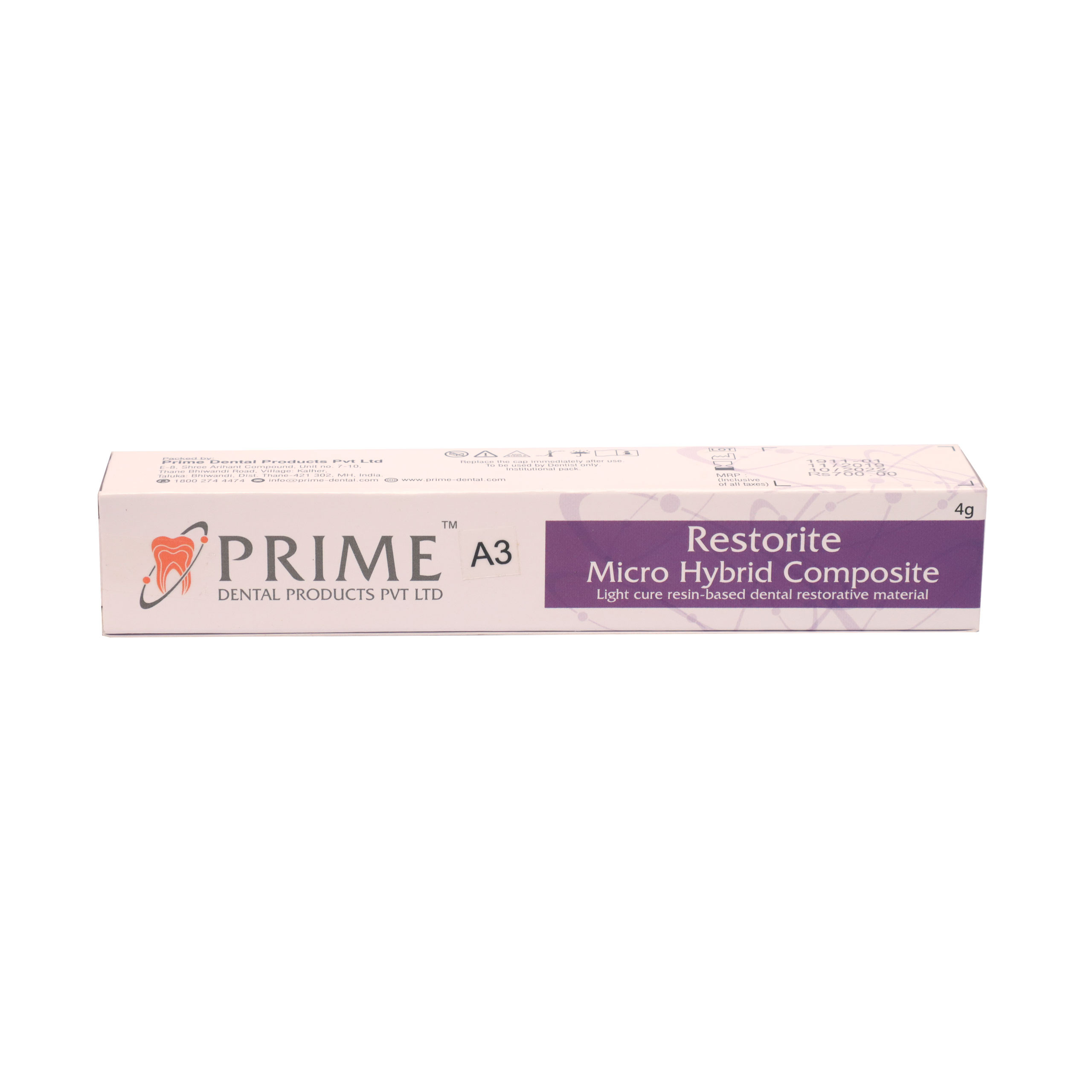 Prime Dental Restorite Micro Hybrid Composite A3