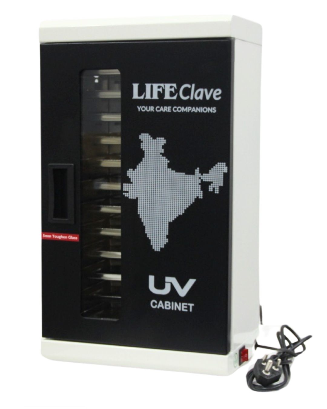 Lifeclave By IMS Ultra-Violet (UV) Chamber With 12 Heavy S.S. Trays | Dental Cabinet Deluxe (Black)