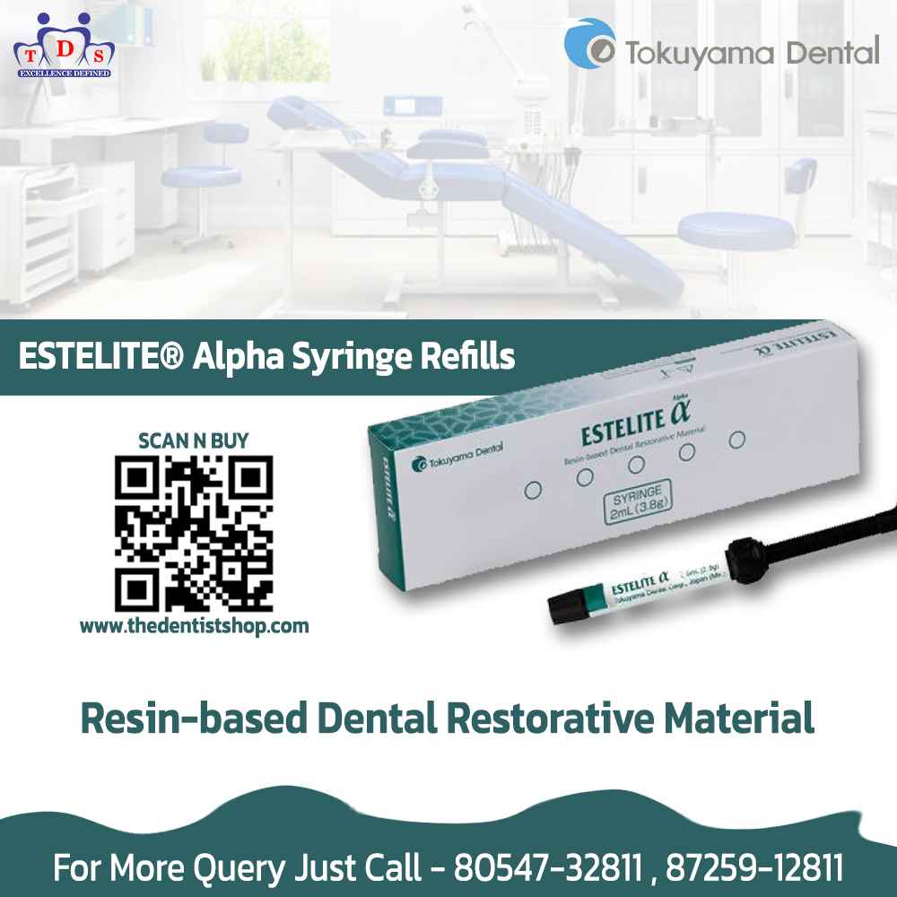 Tokuyama Estelite Alpha Syringe - Refills Resin Based Restorative Material 3.8g A3