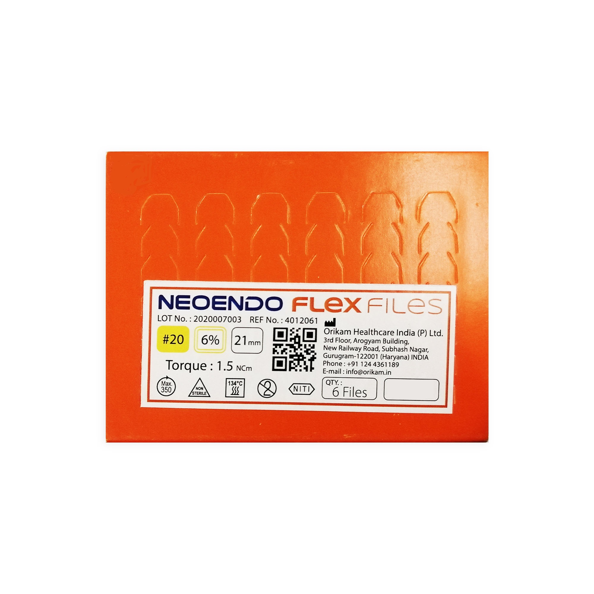 NeoEndo Flex Files 25mm 25/6 Endo Rotary Files