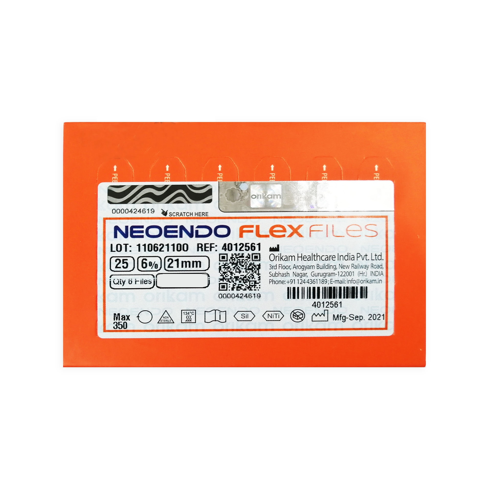 NeoEndo Flex Files 31mm Assorted Endo Rotary Files