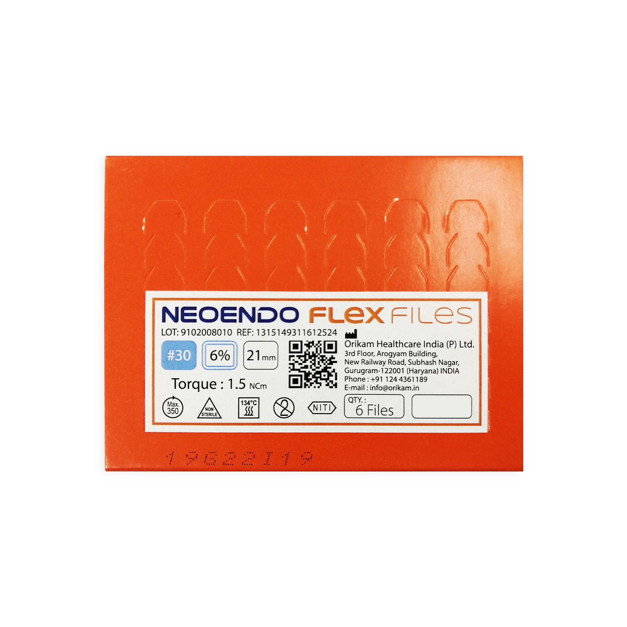 NeoEndo Flex Files 21mm 20/6 Endo Rotary Files