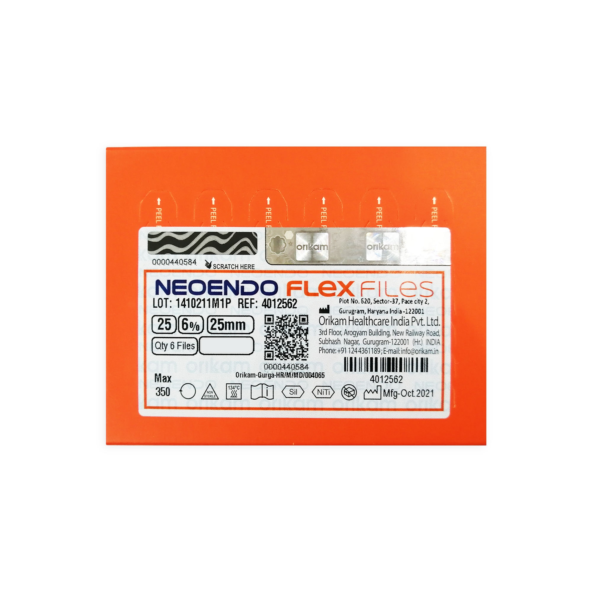 NeoEndo Flex Files 25mm 30/6 Endo Rotary Files