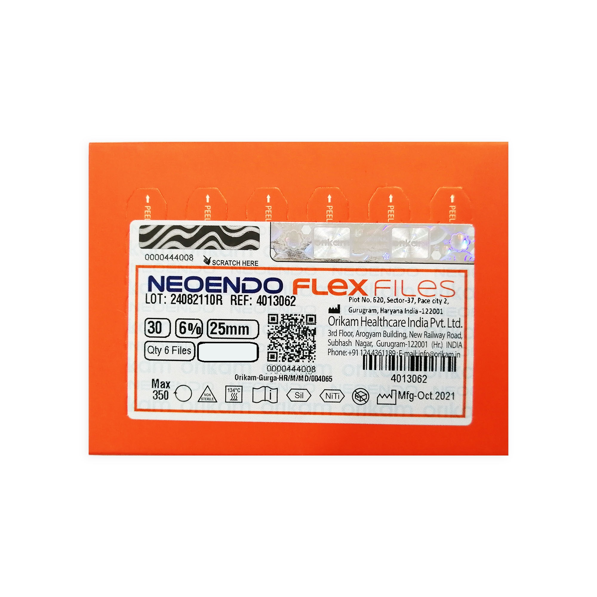 NeoEndo Flex Files 25mm 30/6 Endo Rotary Files