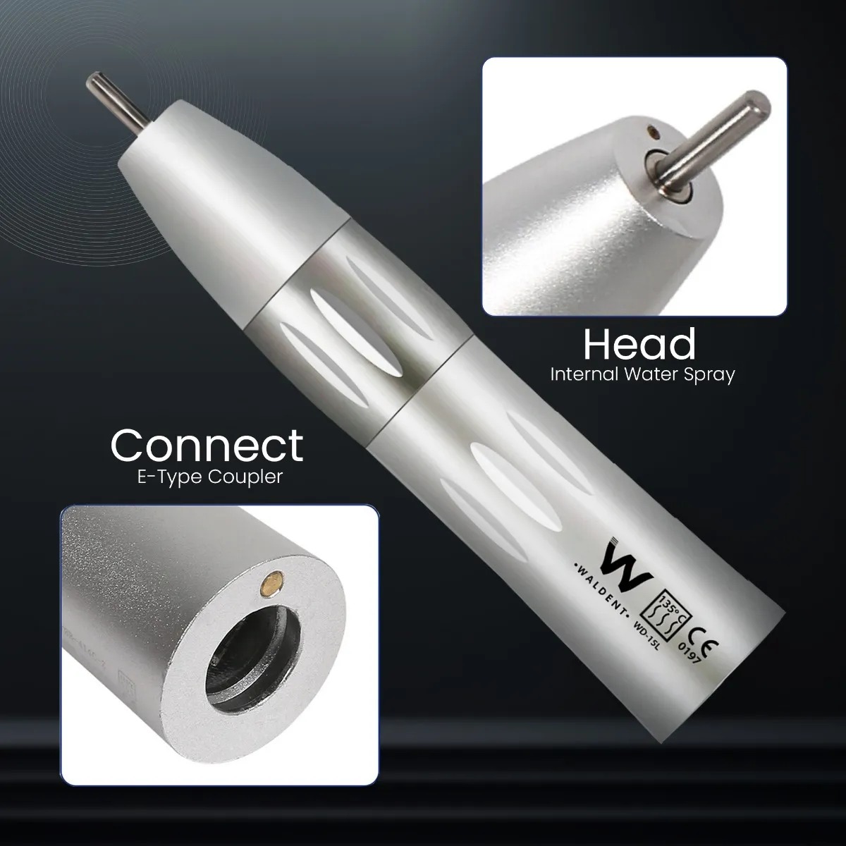 Waldent Internal Water Spray Straight Handpiece (W-156)