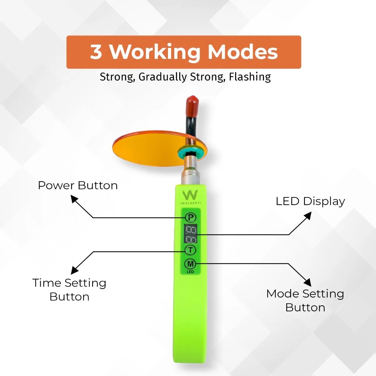 Waldent Smart-LED Curing Light 1500mW-Green