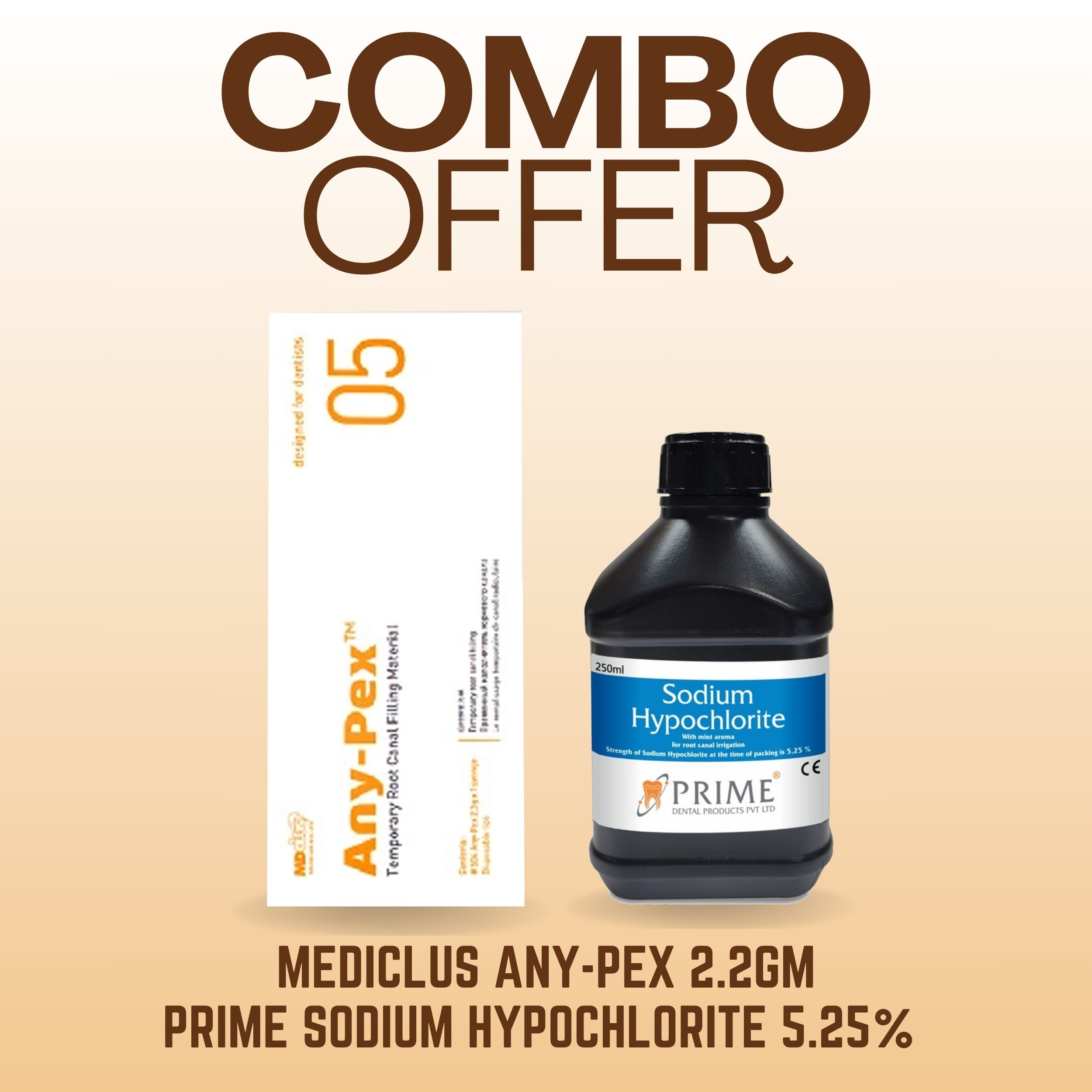 Mediclus Any-Pex 2.2gm (Expiry 07-09-2024) + Prime Sodium Hypochlorite 5.25% 250ml