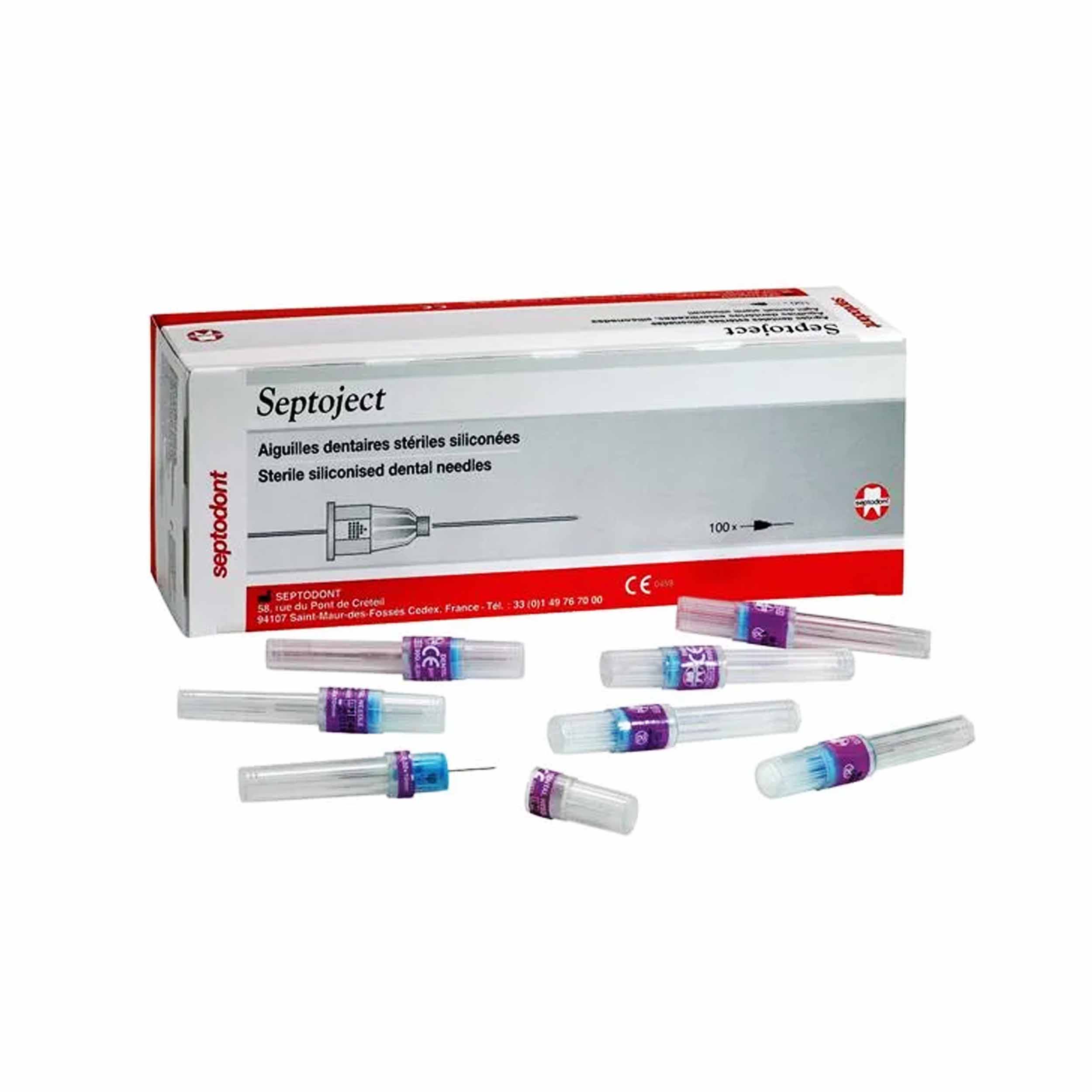 Septodont Septoject Needles For Dental Cartridge Syringe 27g/25mm