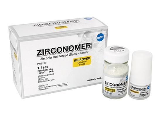 SHOFU ZIRCONOMER Improved (Zirconia Reinforced Glass Lonomer) 1-1Set 12g/5ml