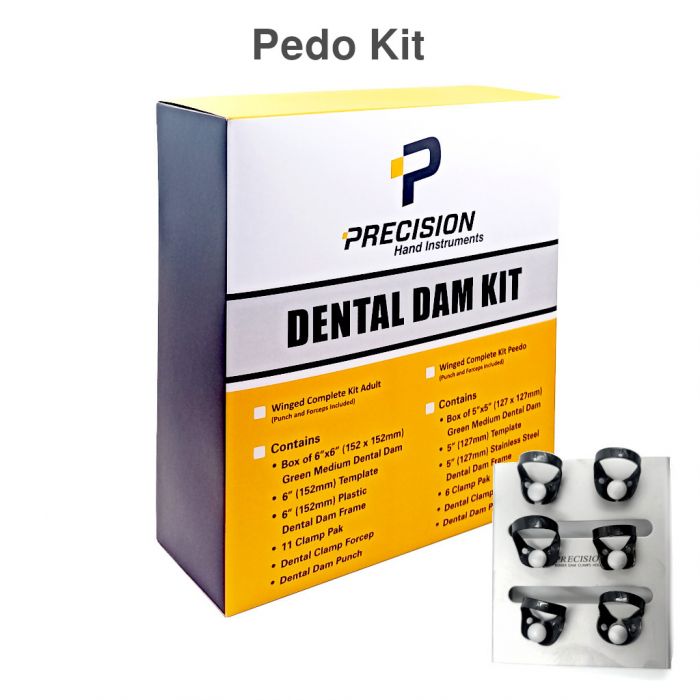 Rubber Dam Kit With Black Plasma Coated Clamp #Pedo - Precision