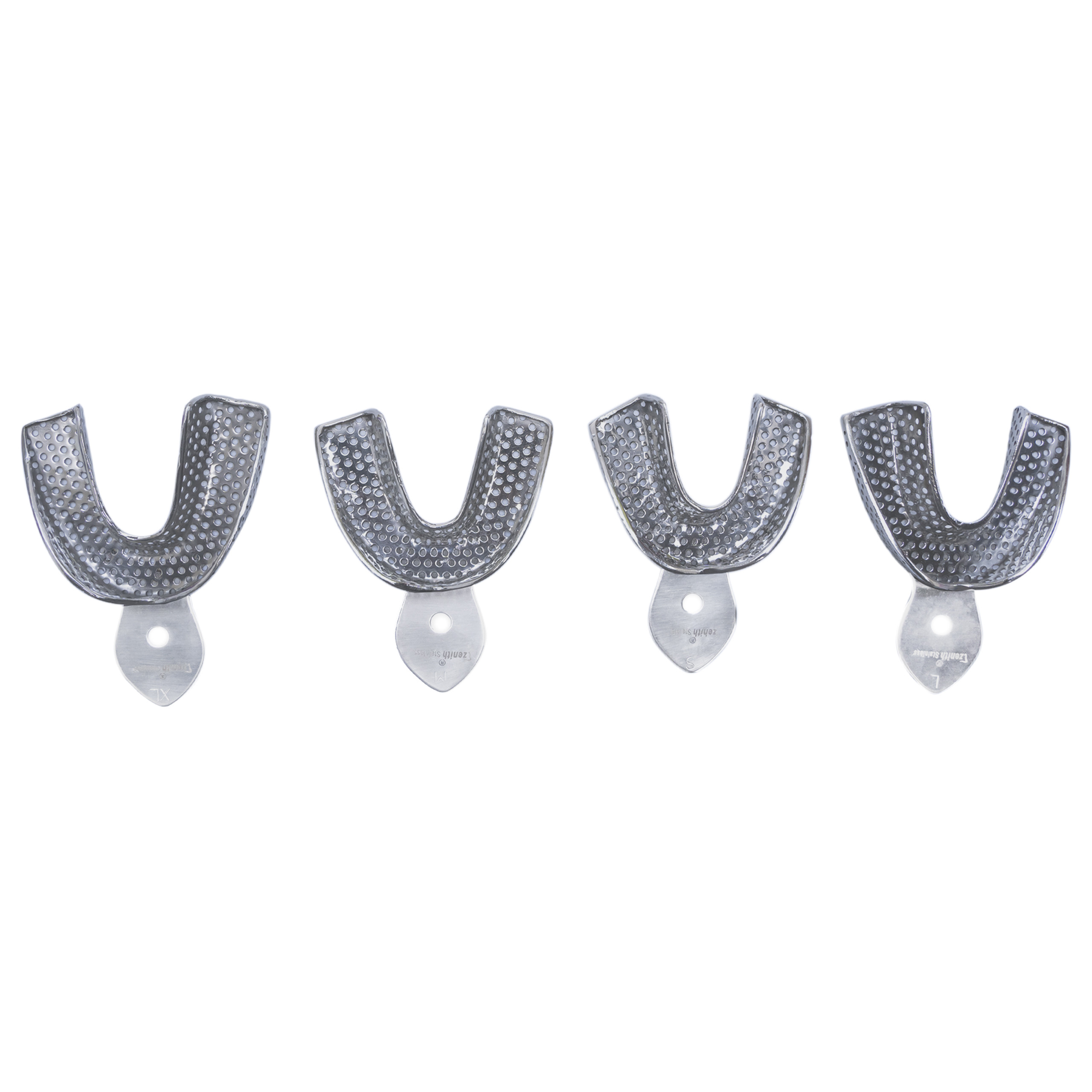 Impression Trays Dentulous Perforated Rim Lock Set Of 8