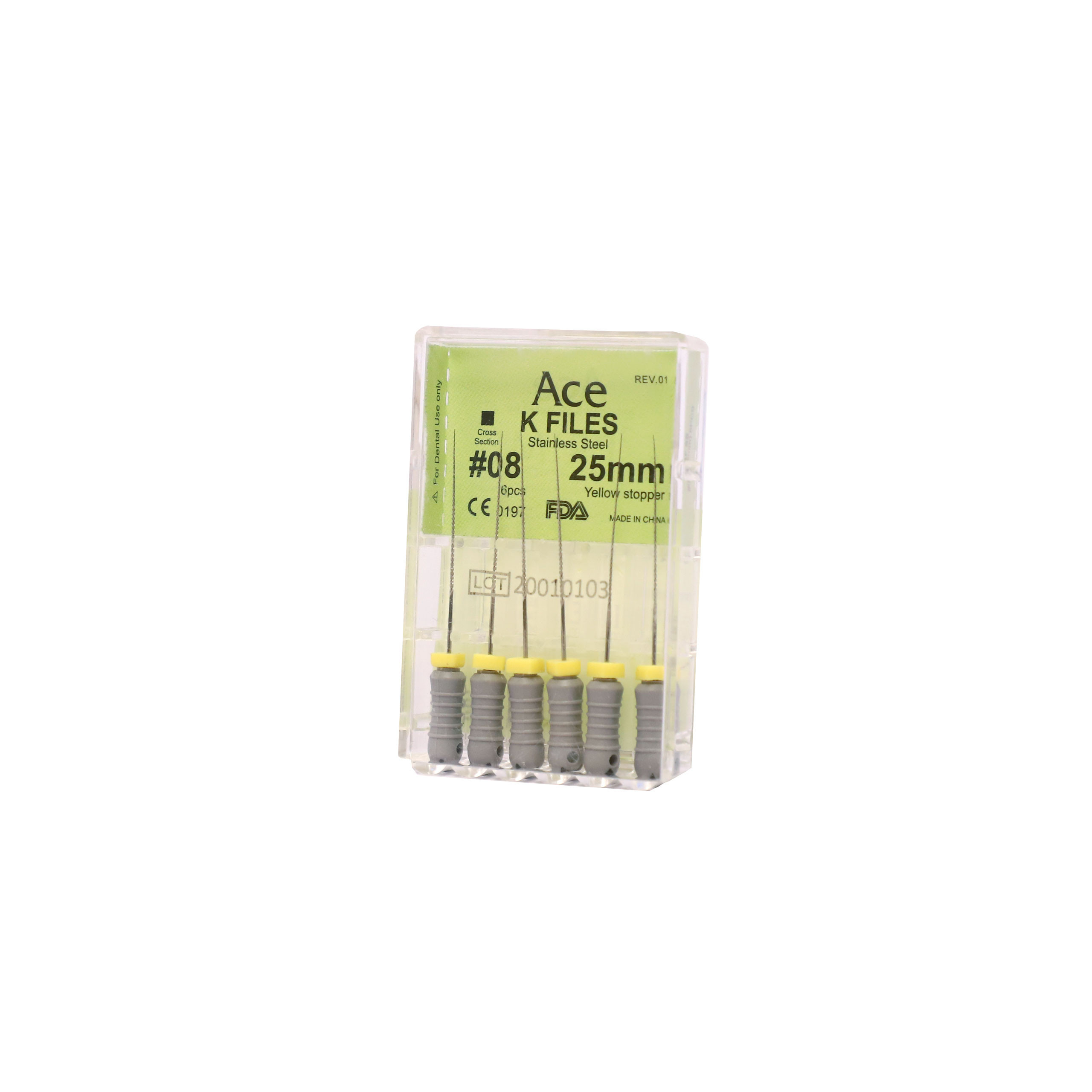 Prime (ACE) K file- no-8 25mm Stainless Steel