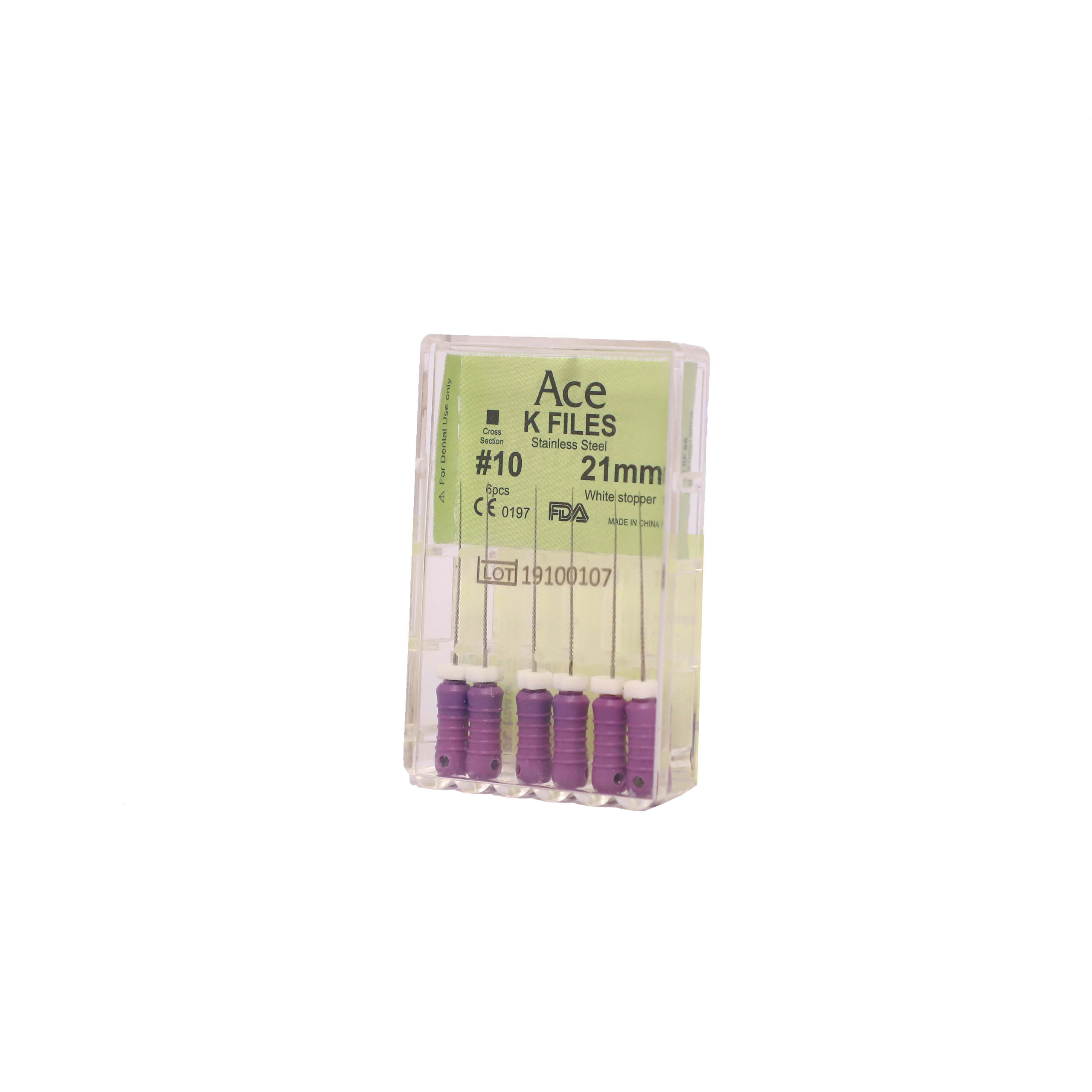 Prime (ACE) K file- no-10 21mm Stainless Steel