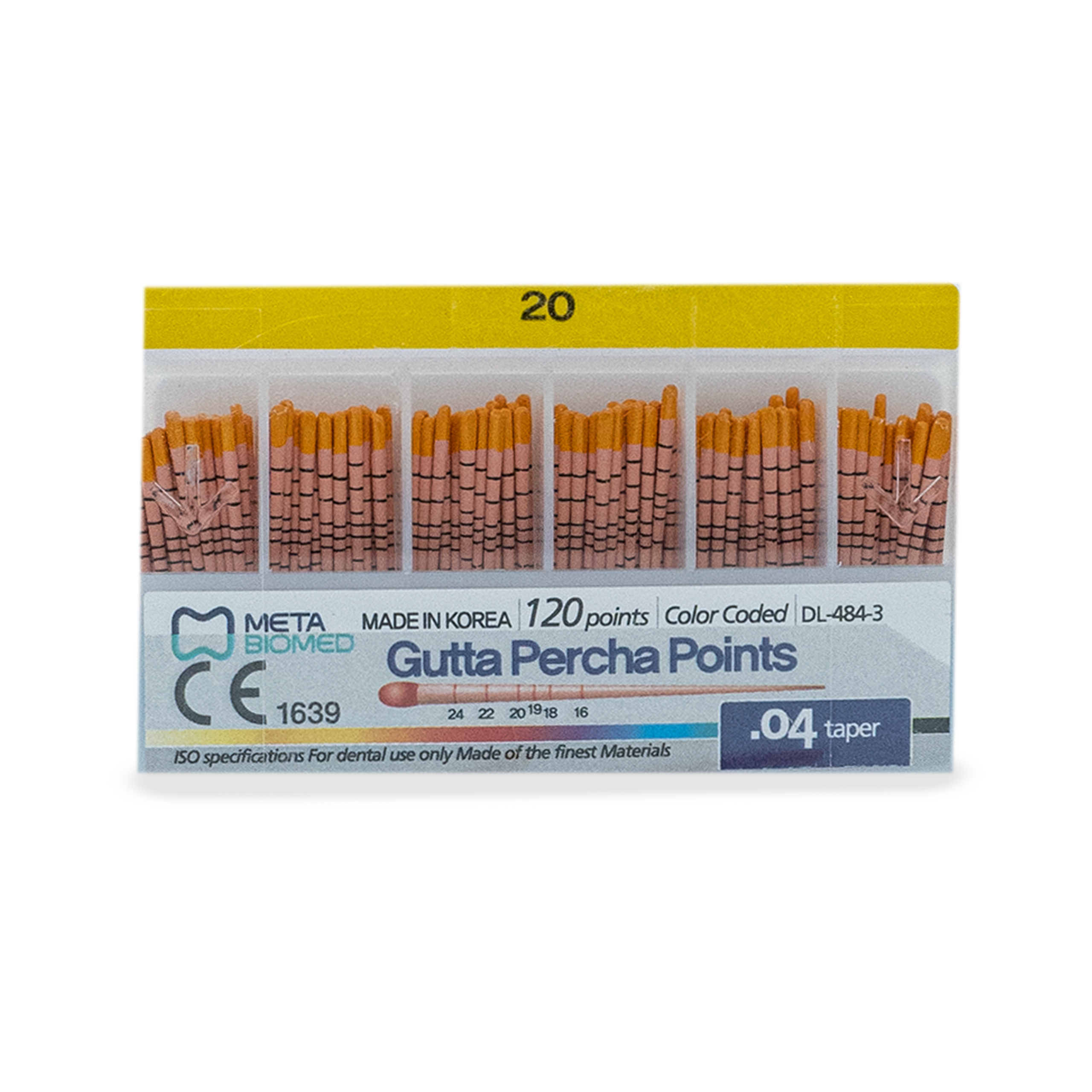 Gutta-Percha Point, 20  (0.4 taper)