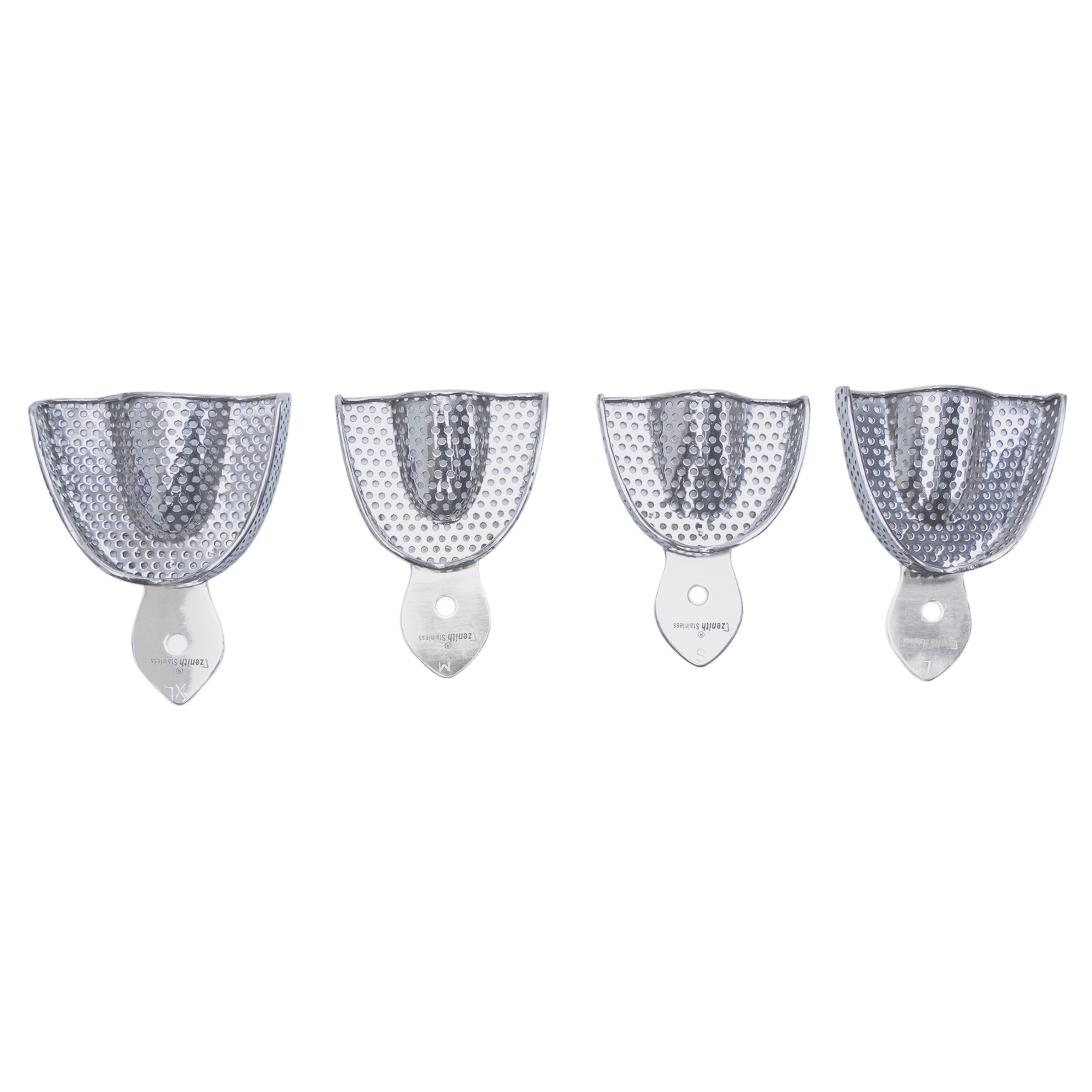 Impression Trays Dentulous Perforated Rim Lock Set Of 8