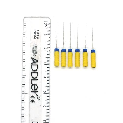 Strength Dental Stainless Steel K File 21 Mm Root Canal Files Size 20 (Pack Of 6)