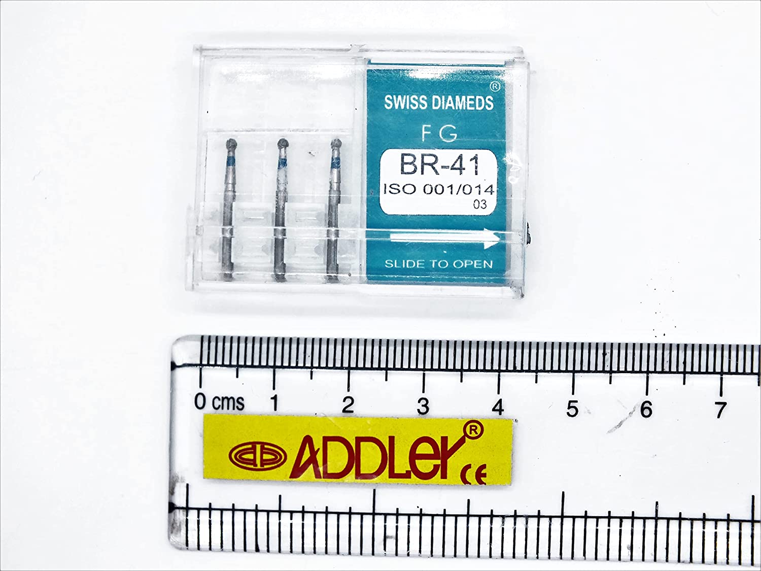 SWISS DIA DENTAL FG DIAMOND COATED BURS BC-42 & BR-41 HIGH SPEED 2 PACK OF 6 BURS TOTAL.