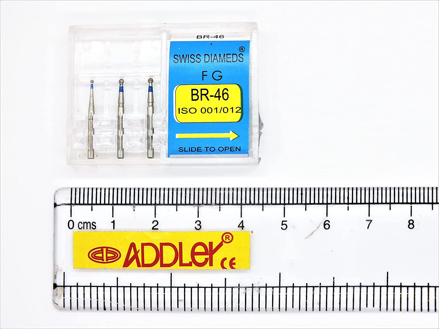 DENTAL BR-46 & SI-47C BURS FG DIAMOND COATED SWISS DIA HIGH SPEED 2 PACK OF 6 BURS TOTAL