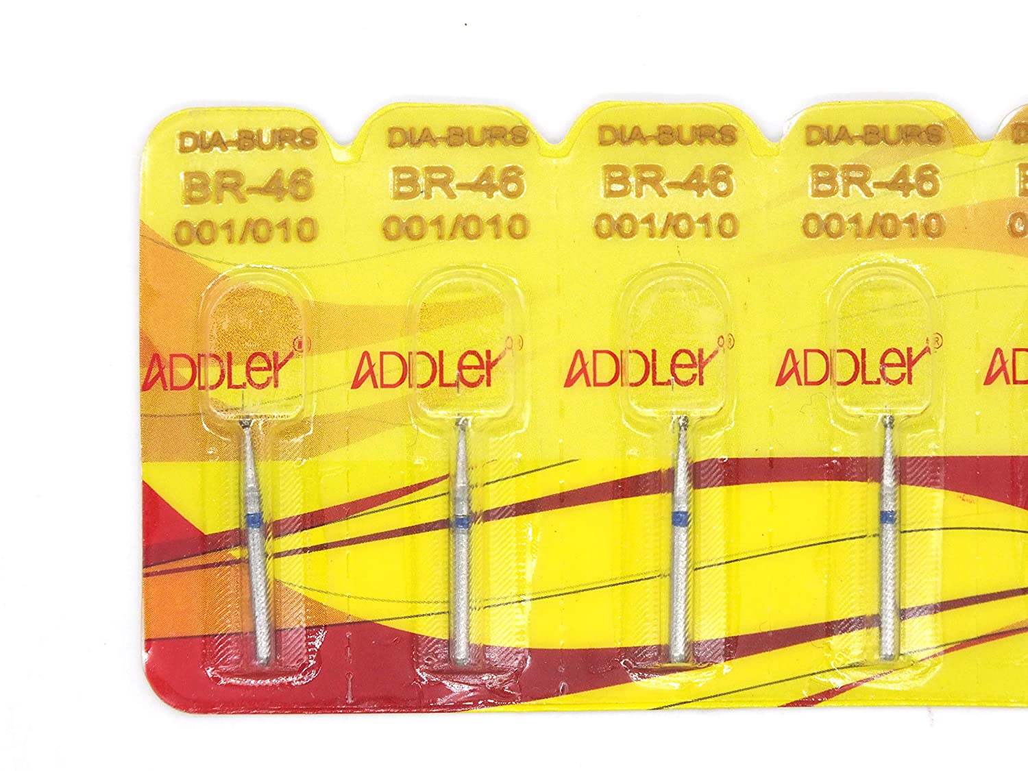 ADDLER Dental Bur BR-46 Air Rotor FG Diamond Size 010 Pack Of 5 Burs