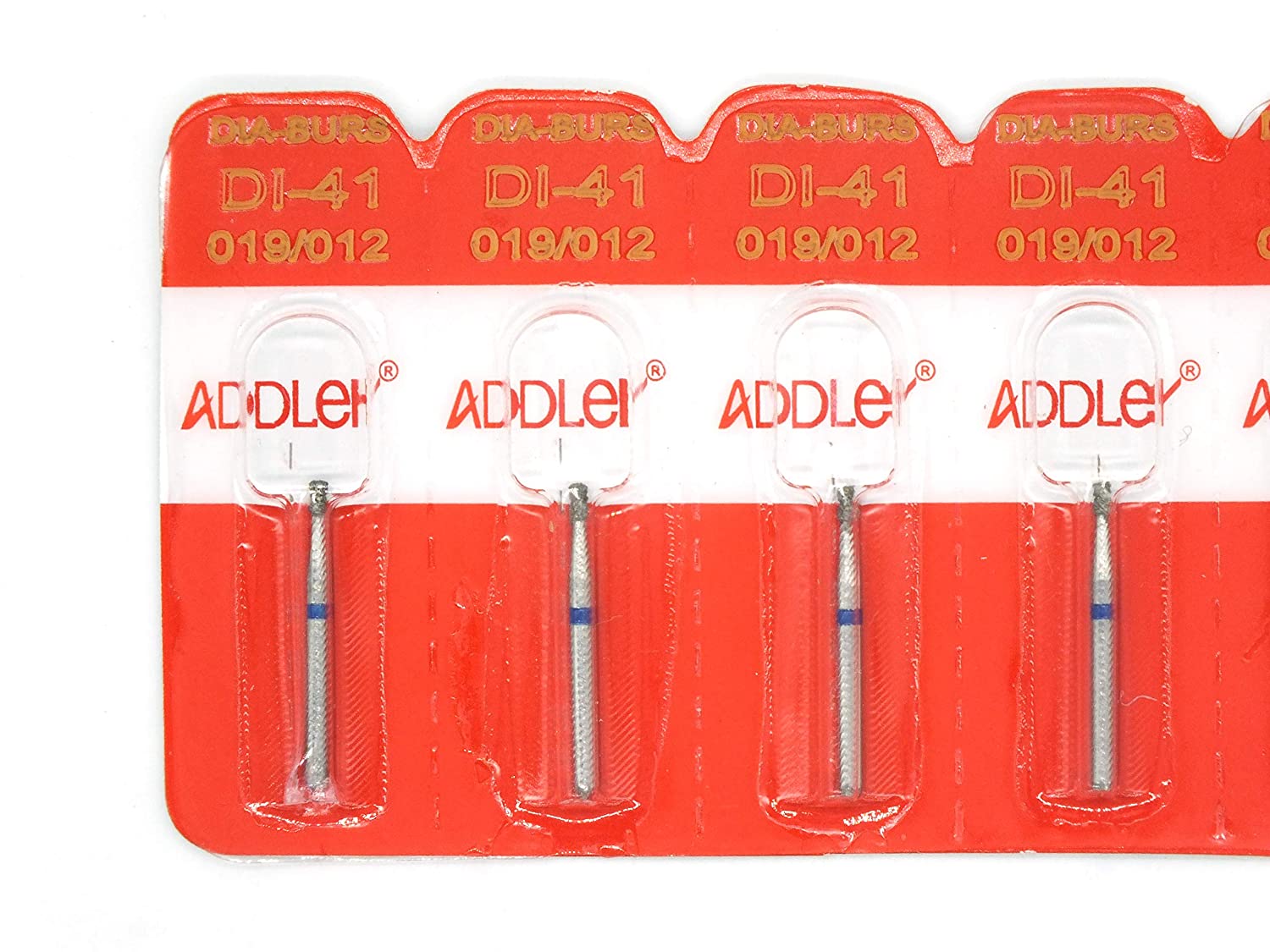 ADDLER Dental Bur DI-41 Air Rotor FG Diamond Multilayered Coated Abrasive Autoclavable Head Size 012 Pack Of 5 Burs