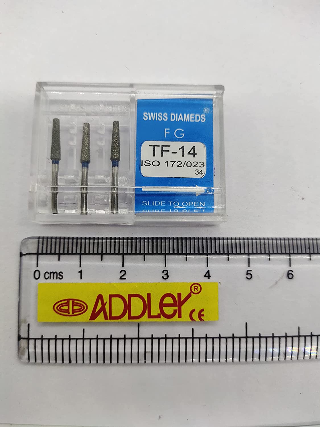 DENTAL SWISS DIA FG DIAMOND COATED BURS EX-26 & TF-14 HIGH SPEED 2 PACK OF 6 BURS TOTAL