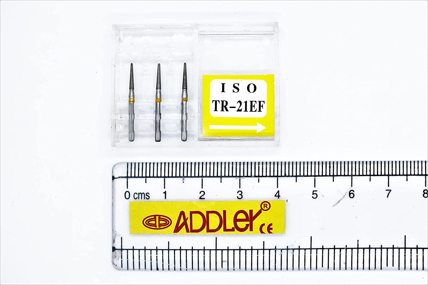 DENTAL SWISS DIA EX18C, TR21EF HIGH SPEED BURS FG DIAMOND COATED 2 PACK OF 6 BURS TOTAL.