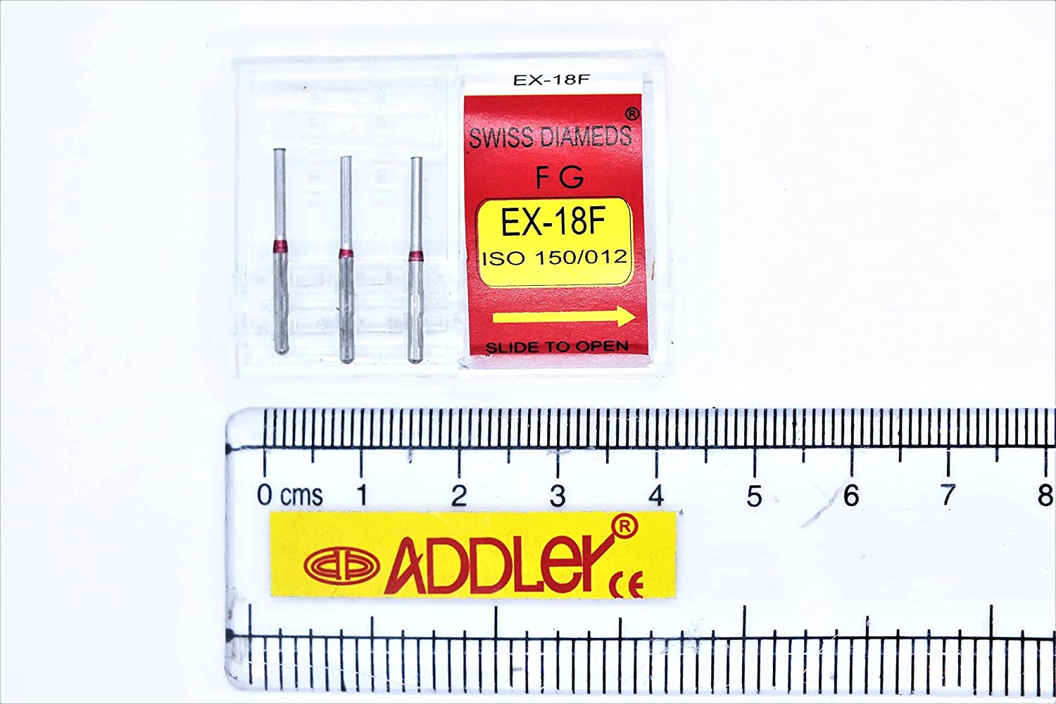 DENTAL DIAMOND COATED BURS EX18F & SI48 FG SWISS DIA HIGH SPEED 2 PACK OF 6 BURS TOTAL.