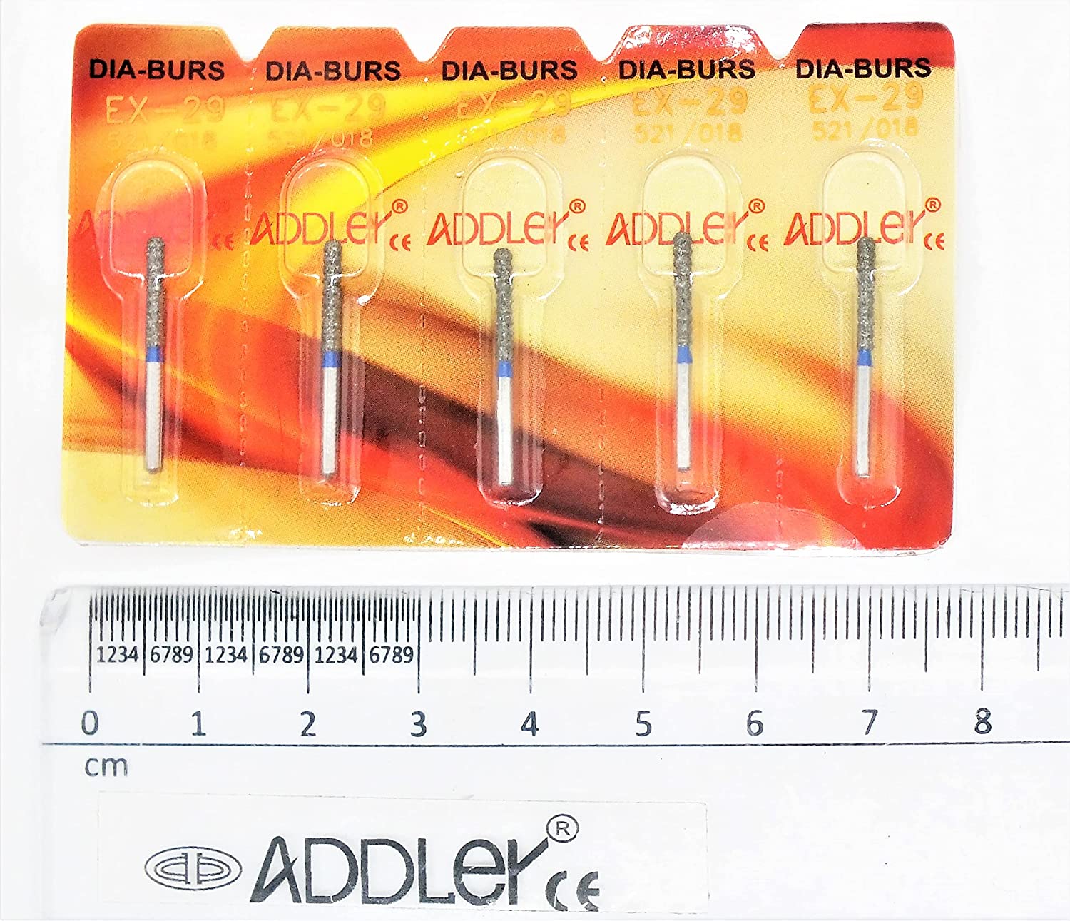 ADDLER DENTAL EX29 & EX18F FG AIR-ROTOR DIAMOND GRAINS FOR HIGH SPEED ROTOR. PACK OF 5 BURS