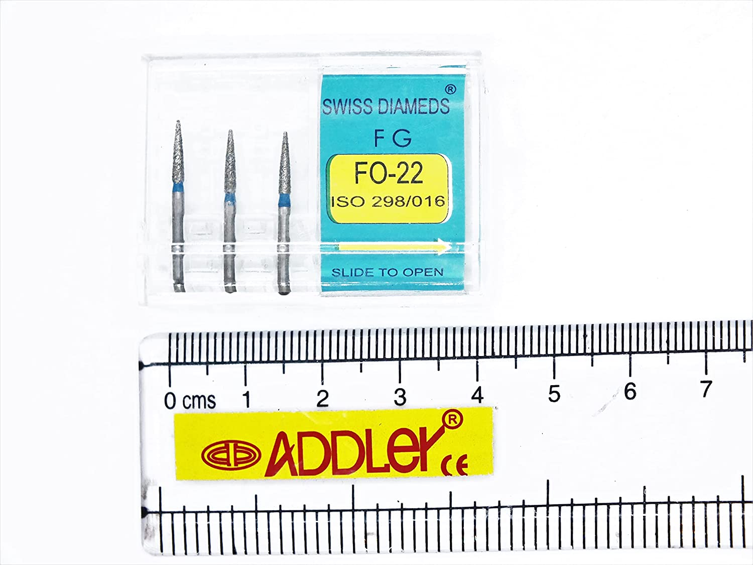 SWISS DIA DENTAL FG DIAMOND COATED BURS FO-22 &TR-14 HIGH SPEED 2 PACK OF 6 BURS TOTAL.