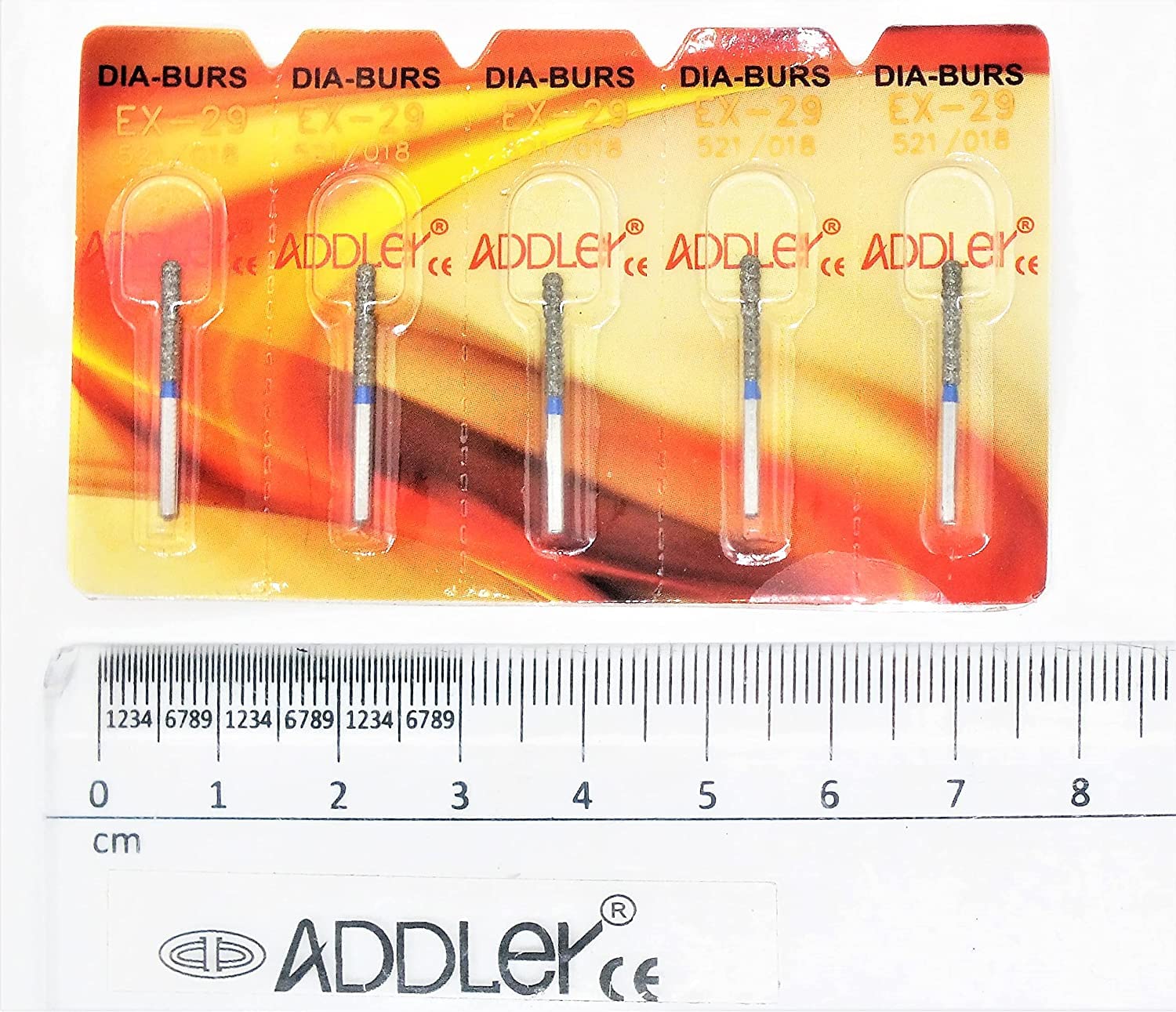 ADDLER DENTAL FO54C & EX29 FG AIR ROTOR SPEED HIGH DIA BURS.