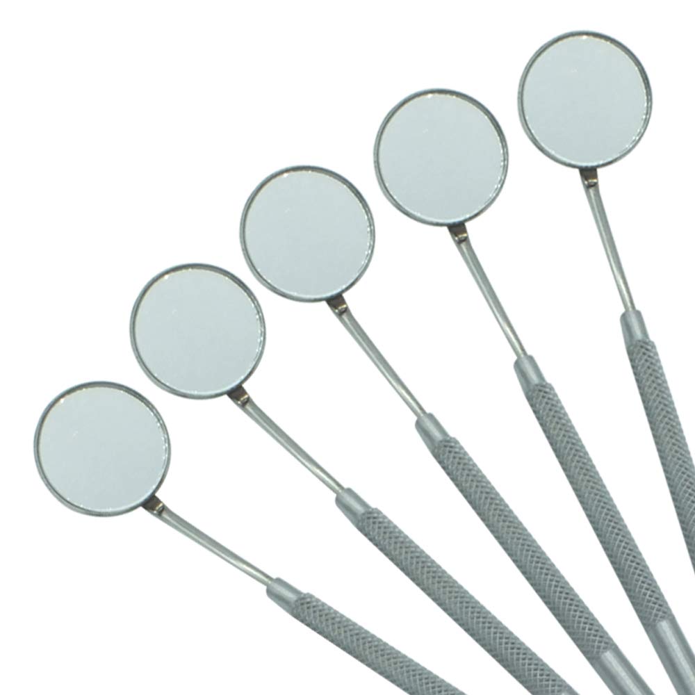 DENTAL MOUTH MIRROR WITH HANDLE.5 MM SERRATED SIZE 5 (SET OF 5)