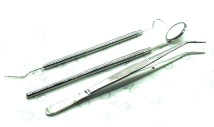 Addler Dental PMT KIT (Probe, Mouth Mirror With Handle, Tweezer)