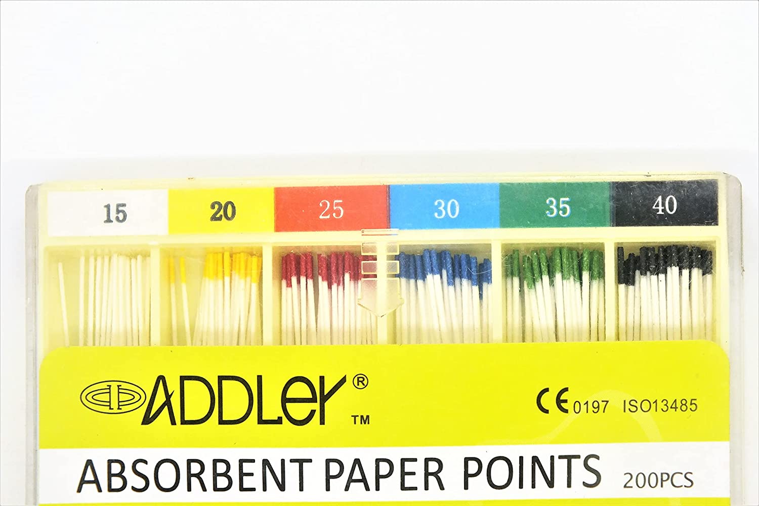 ADDLER DENTAL PAPER POINTS 2% NO:- 15 & 40 TOTAL POINTS 200