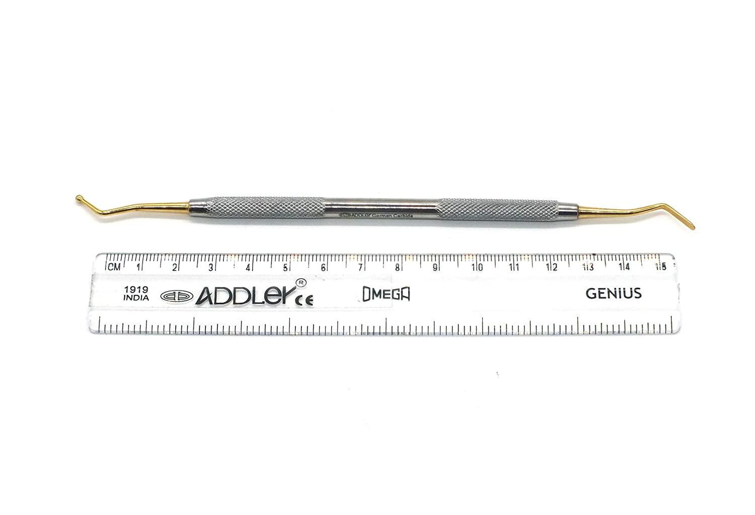 ADDLER Composite Plastic Filling Burnisher Golden Tips. Flat And Ball. Dull Serrated Qty1.