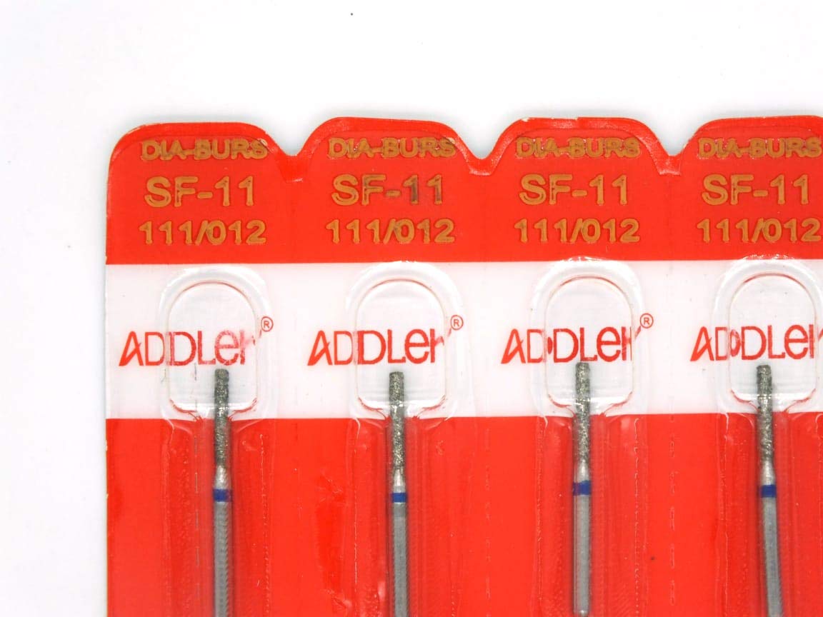 ADDLER Dental Bur SF-11 Air Rotor FG Diamond Multilayered Coated Abrasive Autoclavable Head Size 012 Pack Of 5 Burs