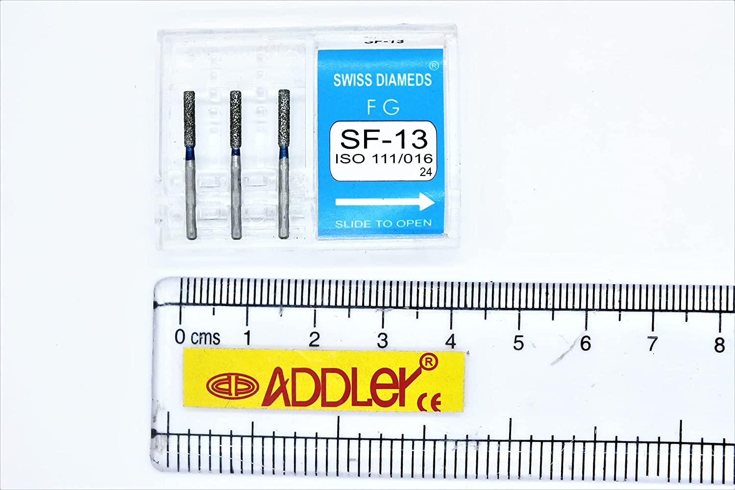 DENTAL DIAMOND COATED BURS SF13, EX18F FG SWISS DIA HIGH SPEED 2 PACK OF 6 BURS TOTAL.