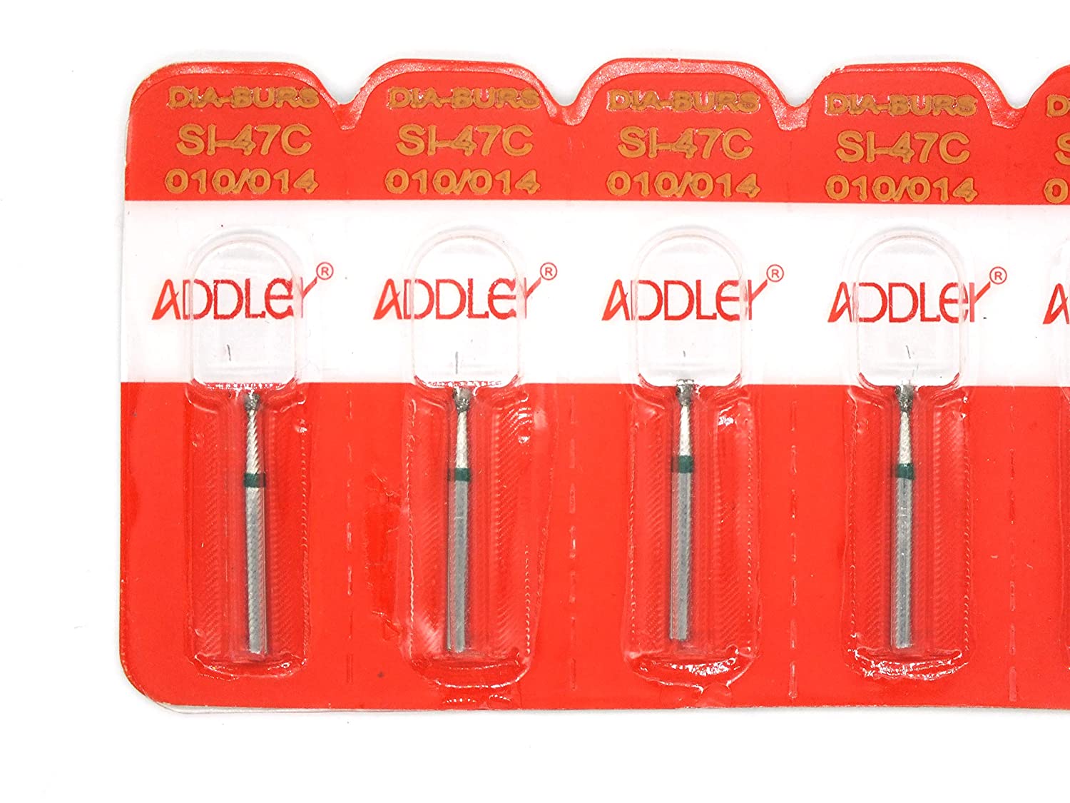 ADDLER Dental Bur SI-47C Air Rotor FG Diamond Multilayered Coated Abrasive Autoclavable Head Size 014 Pack Of 5 Burs