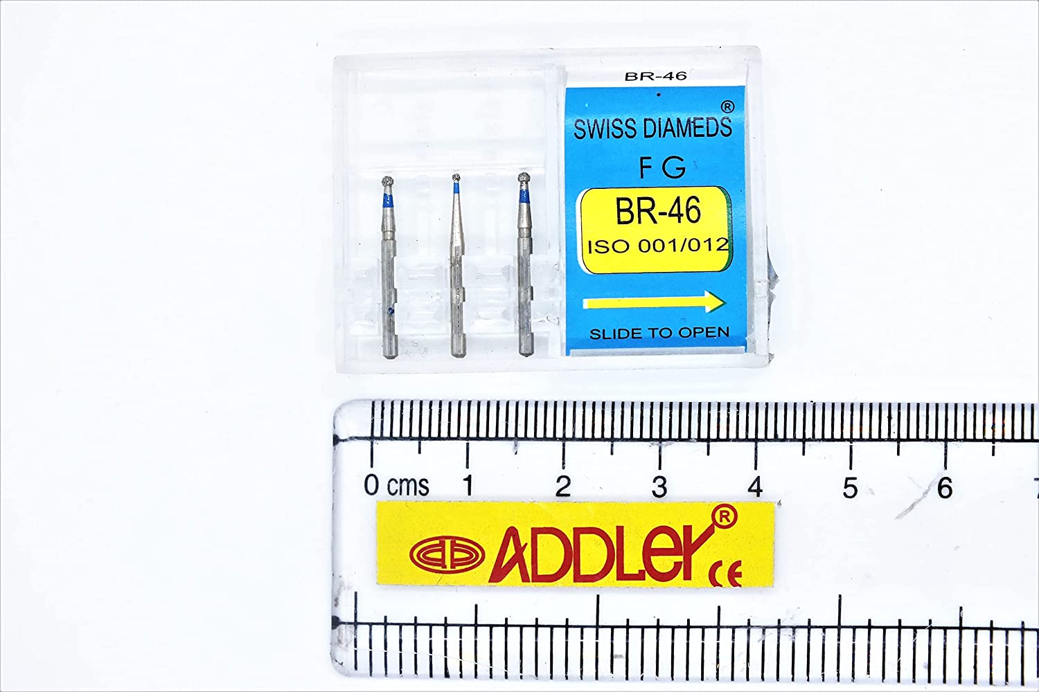 DENTAL BURS SI 48 & BR46 FG DIAMOND COATED SWISS DIA HIGH SPEED 2 PACK OF 6 BURS TOTAL.