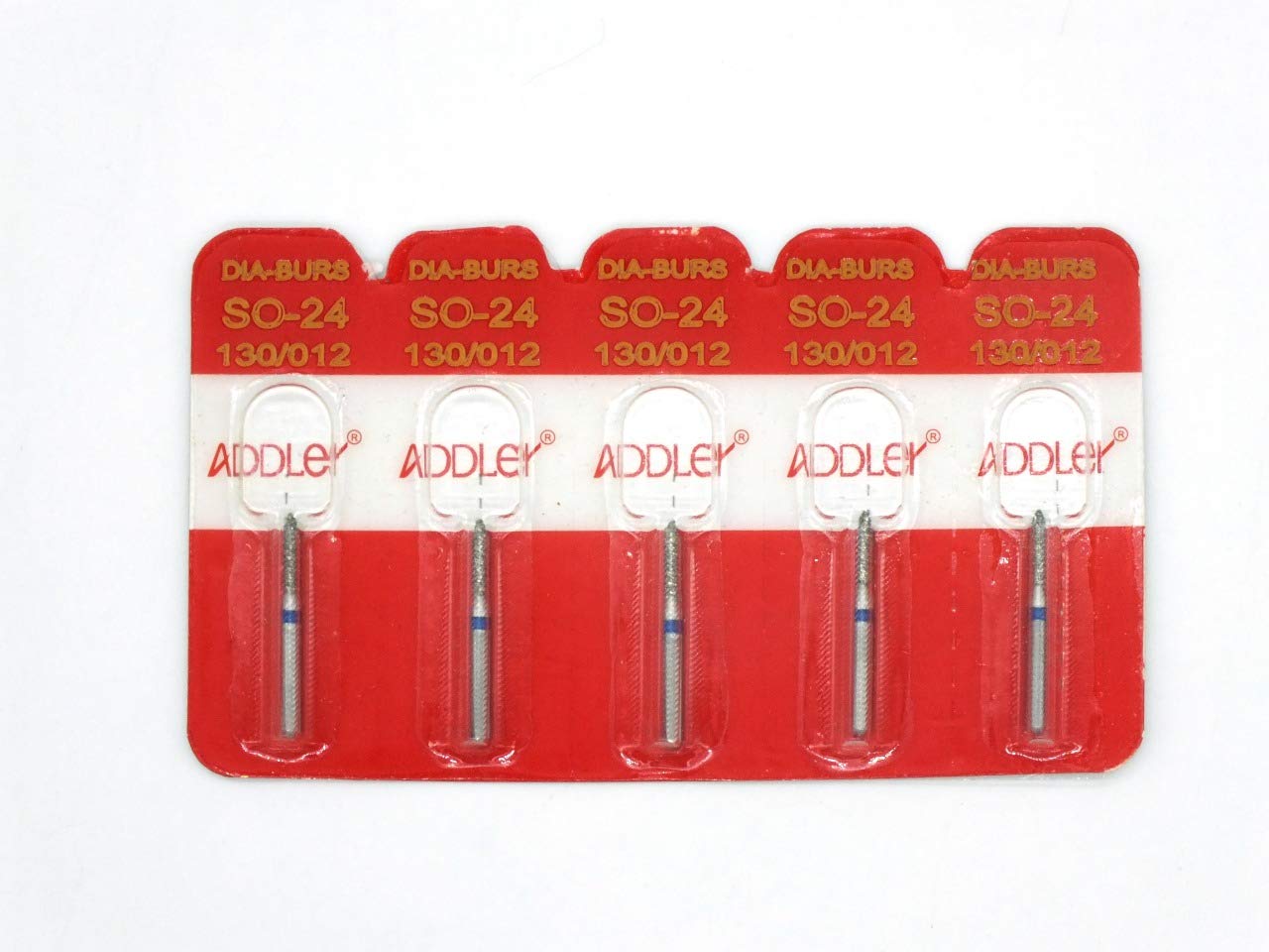 ADDLER Dental Bur SO-24 Air Rotor FG Diamond Multilayered Coated Abrasive Autoclavable Head Size 012 Pack Of 5 Burs