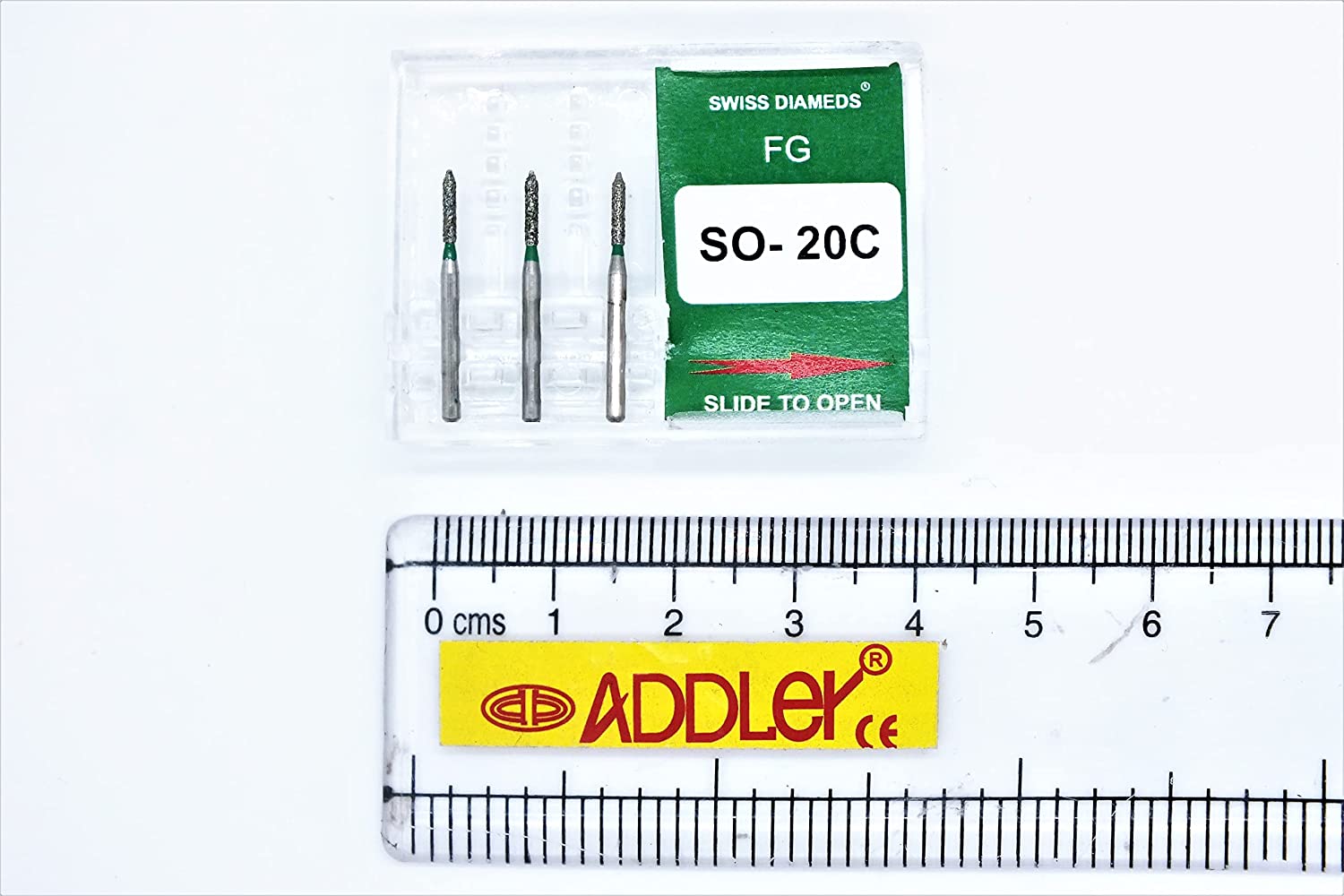 DENTAL SWISS DIA SO20C & DI41 HIGH SPEED BURS FG DIAMOND COATED 2 PACK OF 6 BURS TOTAL