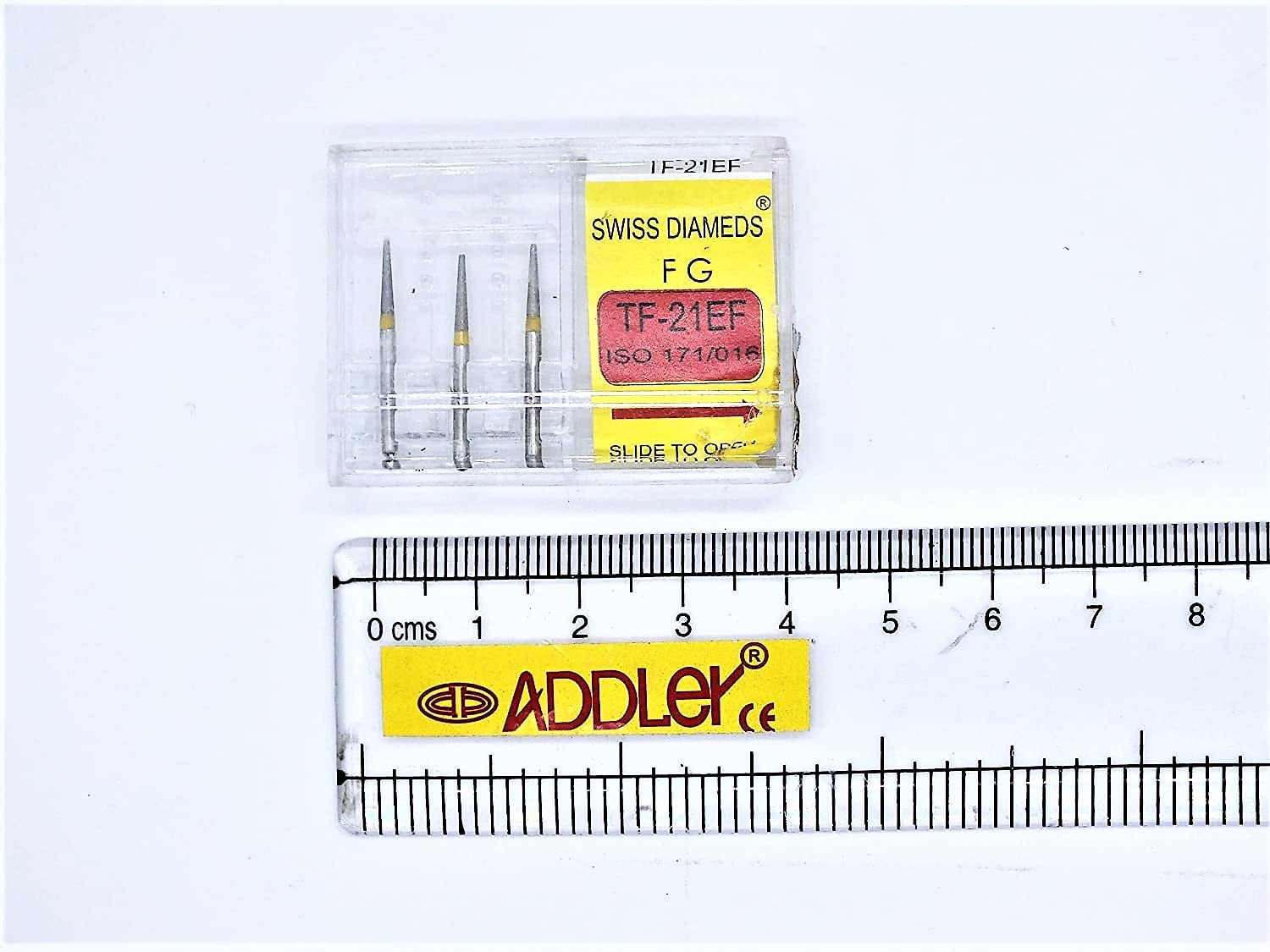 DENTAL SWISS DIA SR18 & TF21EF HIGH SPEED BURS FG DIAMOND COATED 2 PACK OF 6 BURS TOTAL.