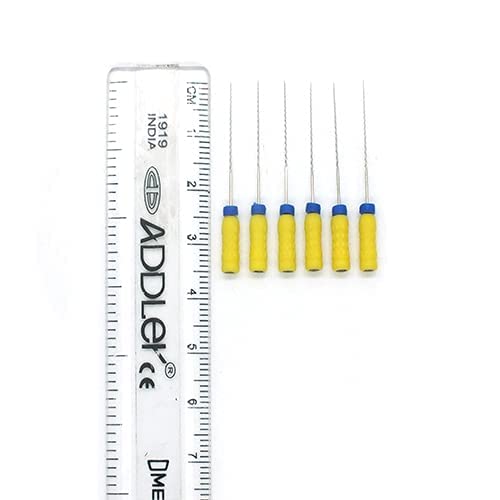 Strength Dental Stainless Steel H File 21 Mm Root Canal File Size 20 (Pack Of 6)