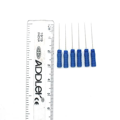 ADDLER Strength Dental Stainless Steel K File 21 Mm Root Canal Files Size 30 (Pack Of 6)