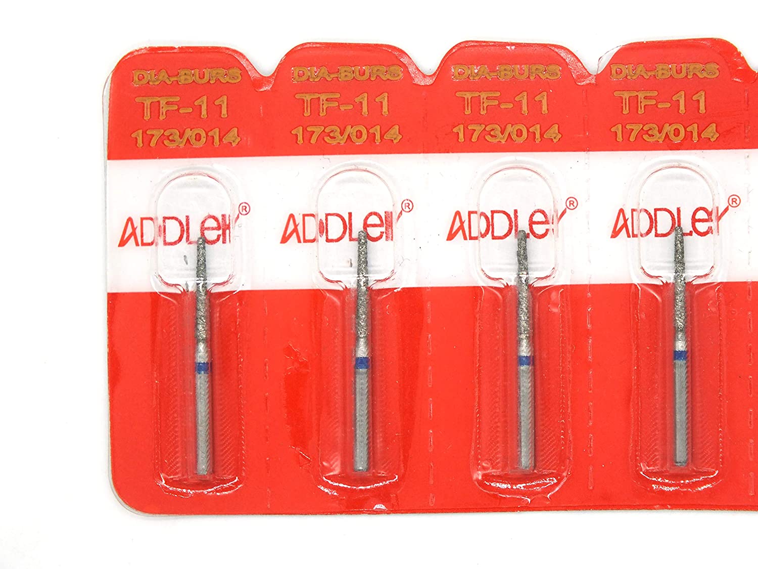 ADDLER Dental Bur TF-11 Air Rotor FG Diamond Multilayered Coated Abrasive Autoclavable Head Size 014 Pack Of 5 Burs