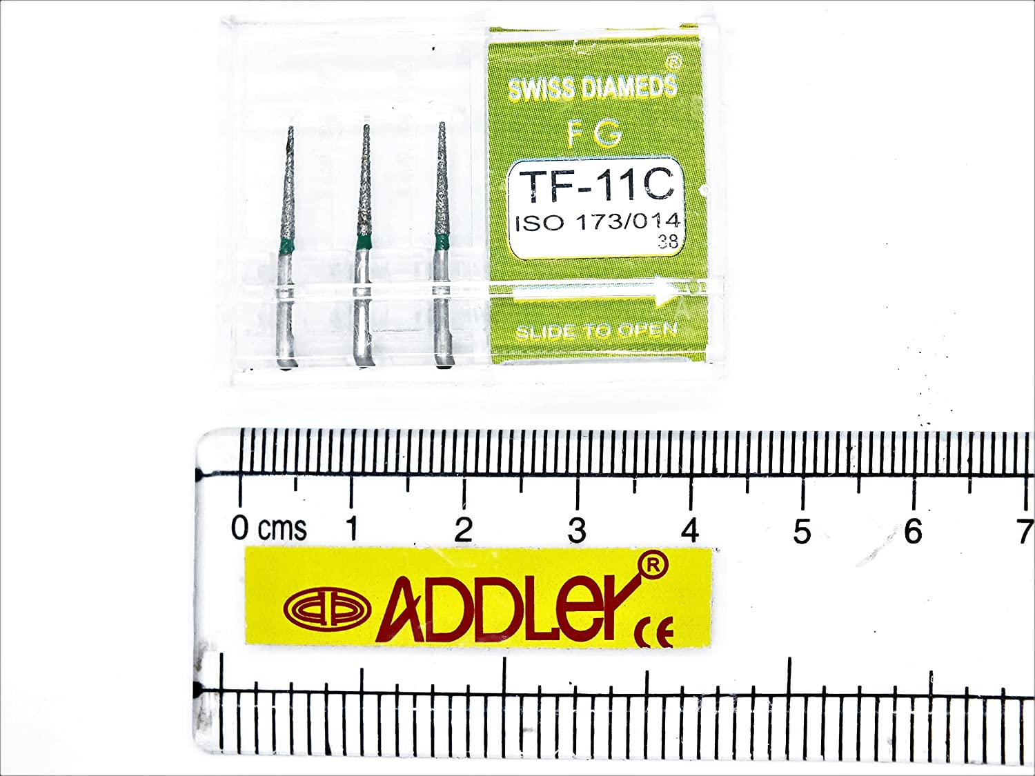 SWISS DIA DENTAL FG DIAMOND COATED BURS TF-11C & BC-42 HIGH SPEED 2 PACK OF 6 BURS TOTAL.