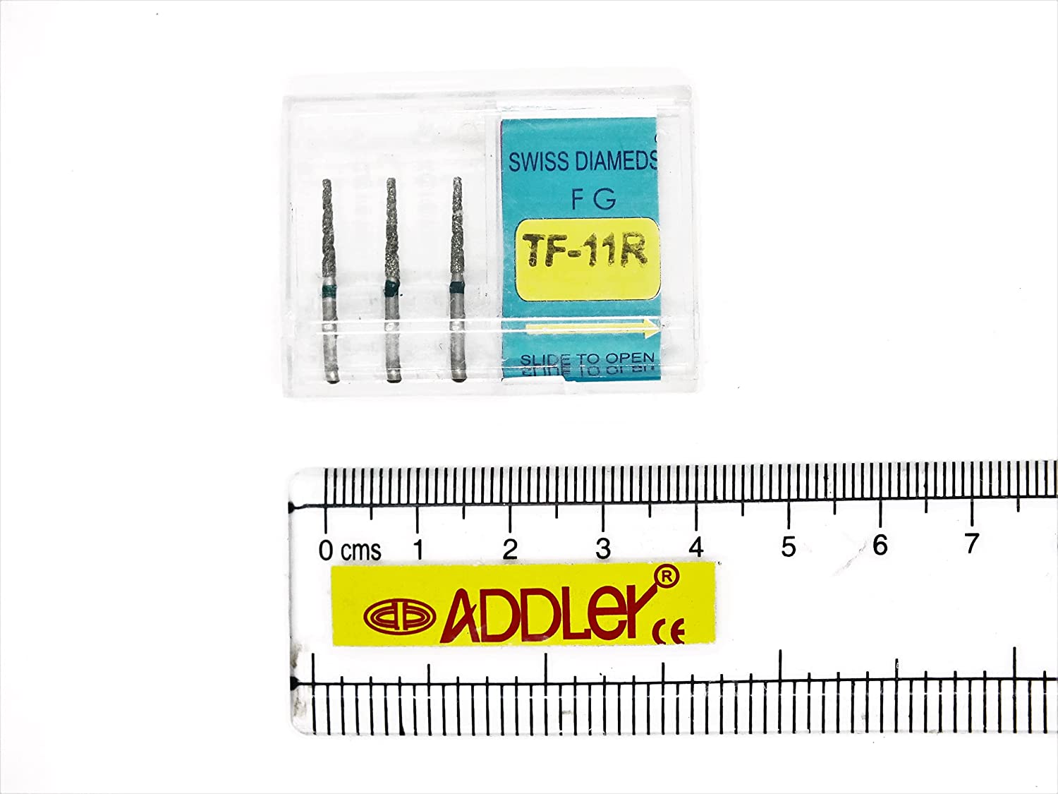 SWISS DIA DENTAL FG DIAMOND COATED BURS TF-11R, EX-21 HIGH SPEED 2 PACK OF 6 BURS TOTAL