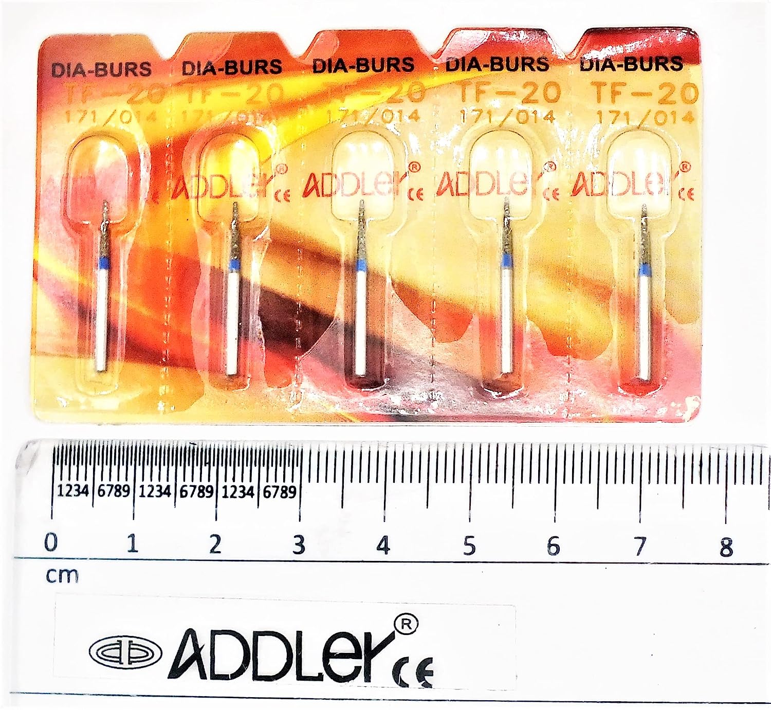 ADDLER DENTAL HIGH SPEED TF20 & SF11 FG AIR ROTOR DIA BURS. DIAMOND GRAINS FOR HIGH SPEED ROTOR. PACK OF 5 BURS