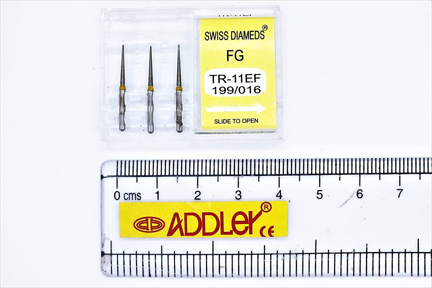 DENTAL SWISS DIA TF21F, TR11EF HIGH SPEED BURS FG DIAMOND COATED 2 PACK OF 6 BURS TOTAL.