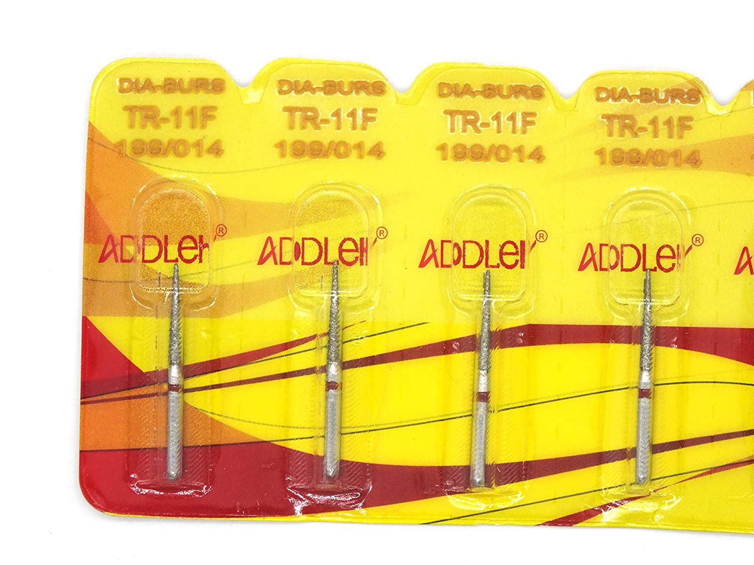 ADDLER Dental Bur TR-11F Air Rotor FG Diamond Multilayered Coated Abrasive Autoclavable Head Size 014 Pack Of 5 Burs